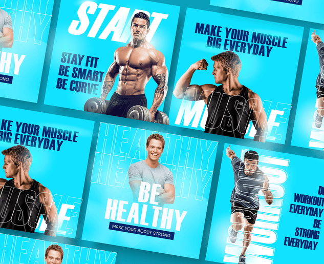 360 Fitness social media campaign artwork